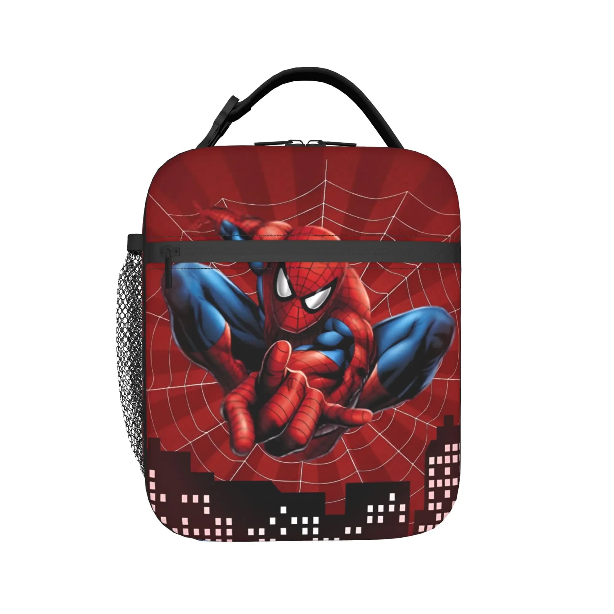 Spiders Mans Retro Comic Insulated Lunch Bags Cooler Bag Reusable,Meal Container Large Tote Lunch Box Food Bag Office Outdoor