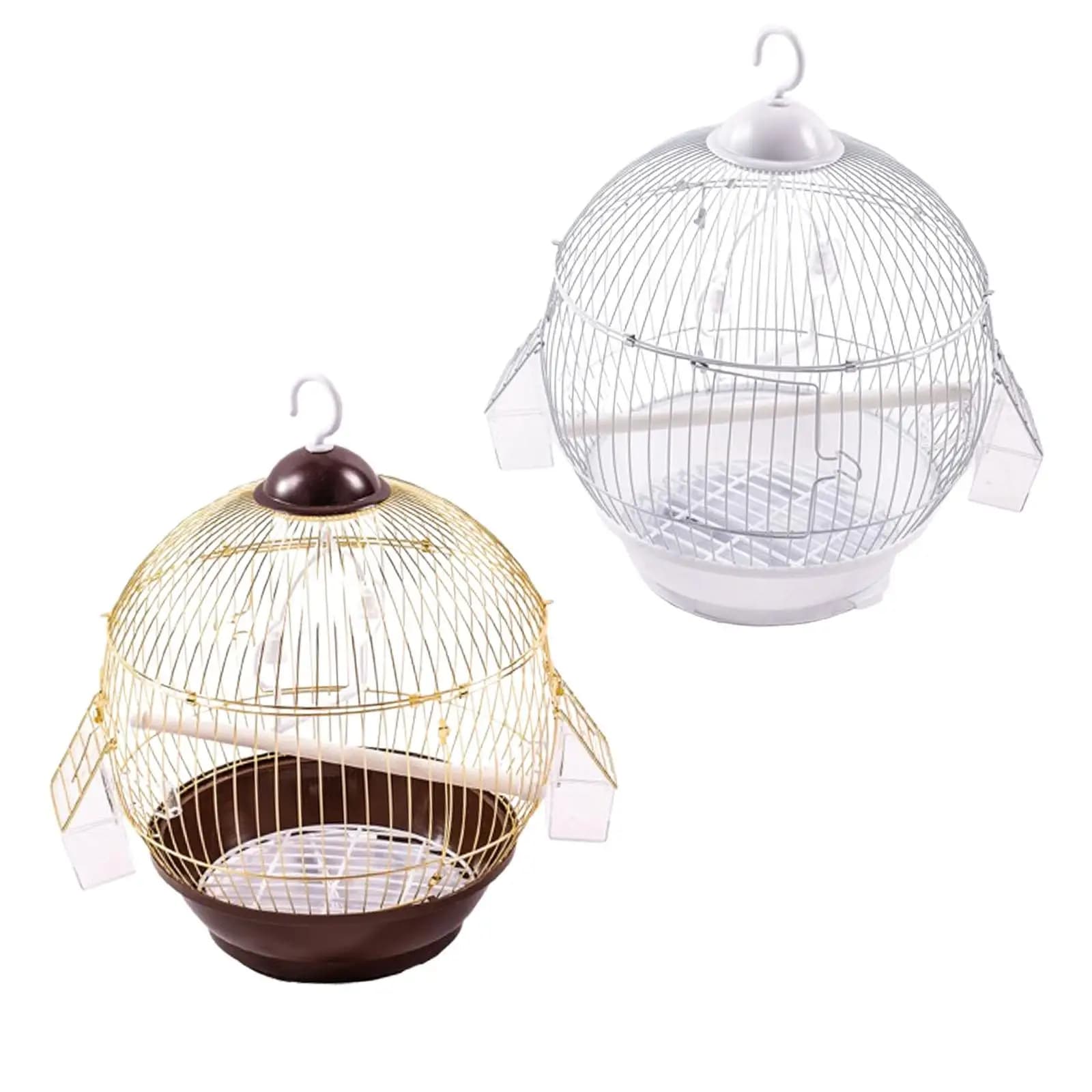 Gabbia sospesa con supporto per gabbia con ciotola per alimenti Forniture per animali domestici Gabbia per uccelli per ara Conuri Canari Cockatiels Budgies