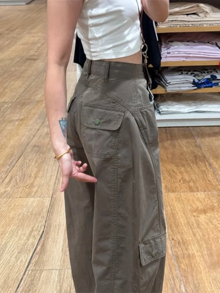 American Retro Style High Waist Wide Leg Jeans Women Summer New plus Size Pear Shape Slimming Floor-Length Pants