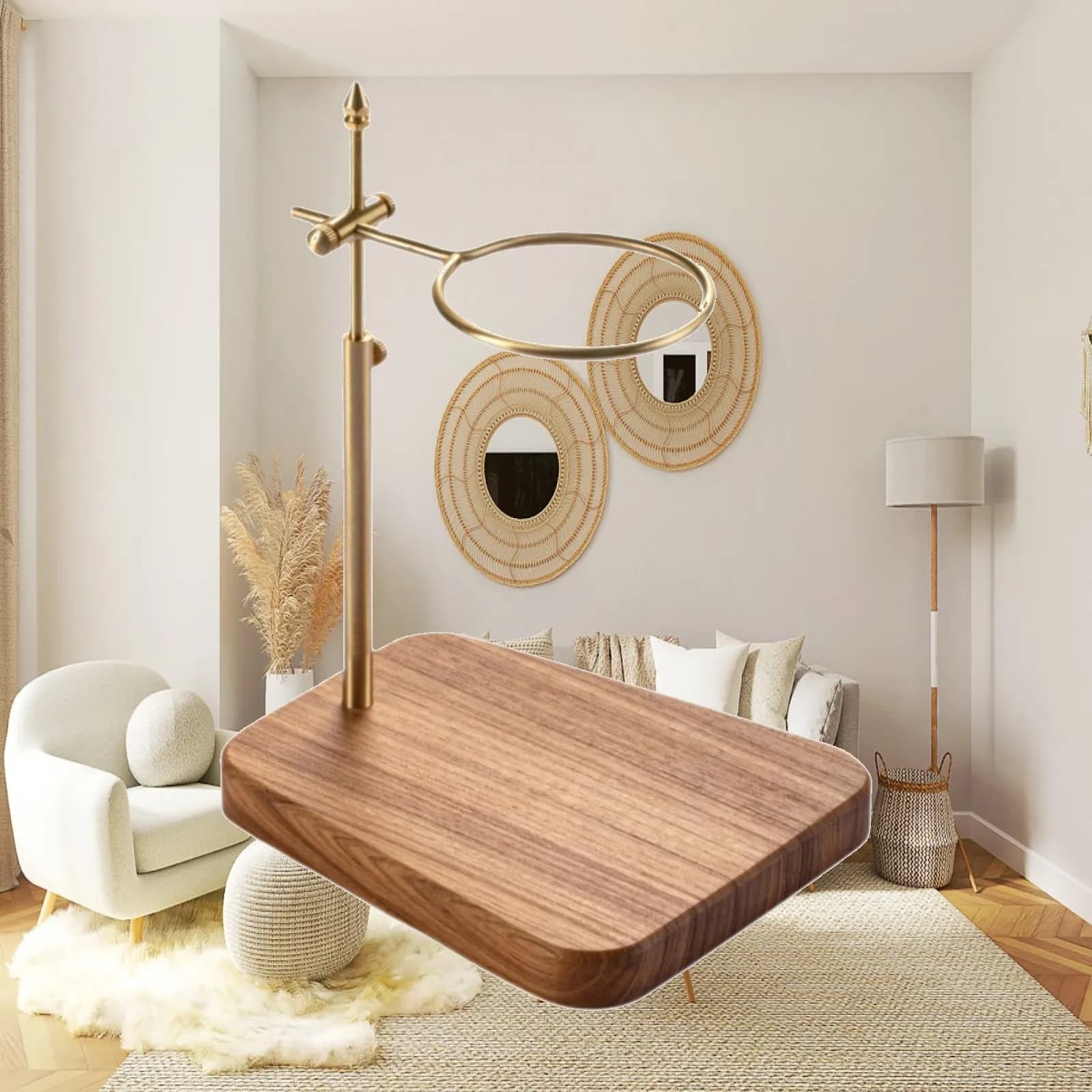 Coffee Dripper Stand Coffee Dripper Coffee Server Coffee Maker Part Adjustable Wooden Base Filter Holder for Bar Home
