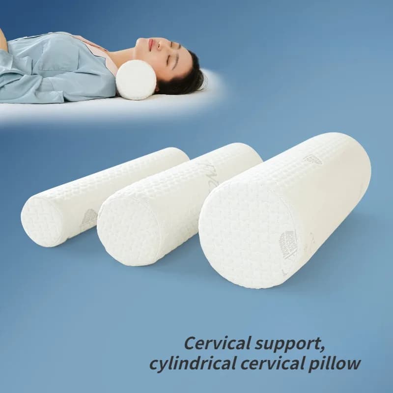 Padding cushion in memory foam for cervical neck padded cushion for bed support Round cushions for bed, legs, back and yoga