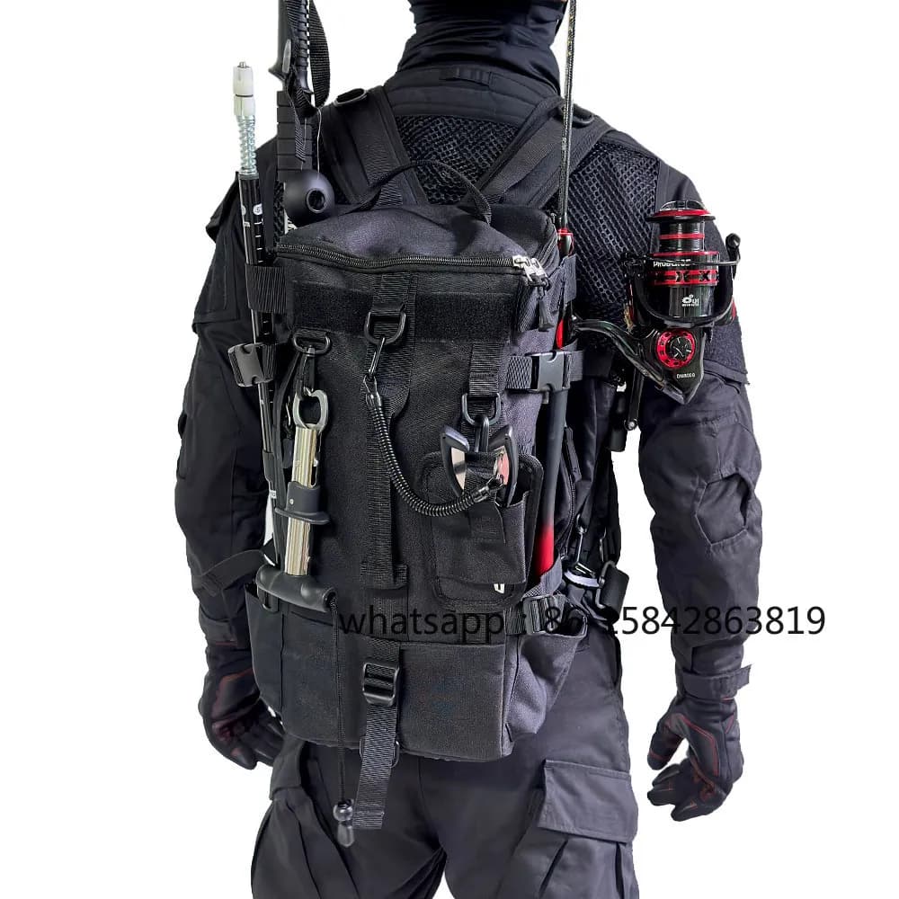 Fishing Bag, New Model, Waterproof, Outdoor Sports Backpack, Multi-function, Rod, Large Capacity.