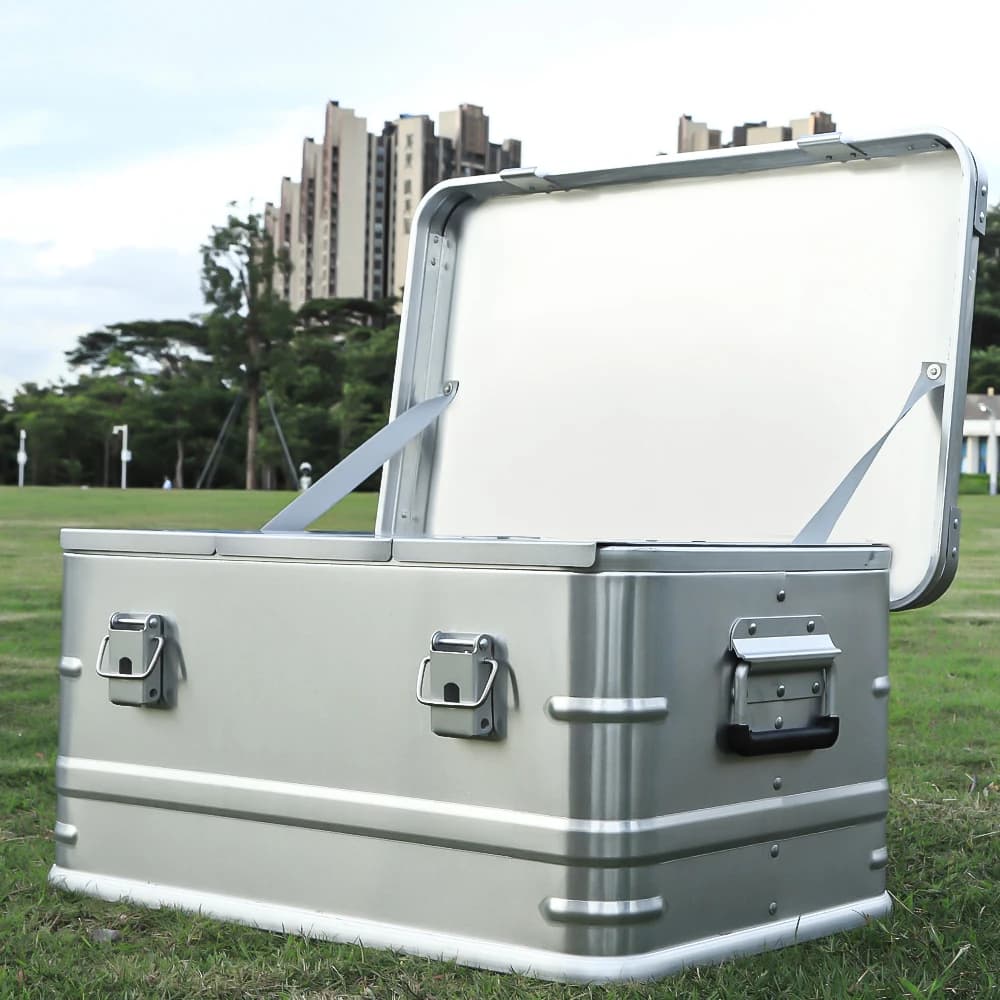 60-80L Outdoor Storage Box Camping Picnic Travel Aluminum Alloy Large Capacity Box Accessories Storage Bag