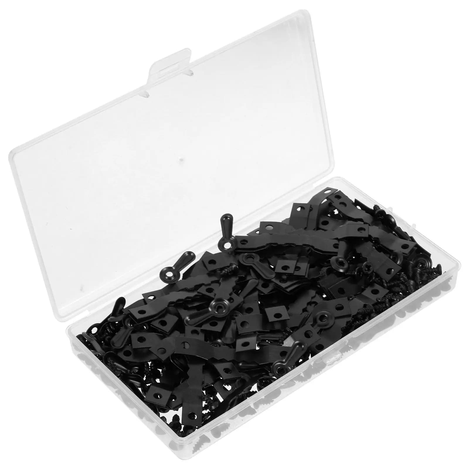 Set di 1 clip in metallo per cornici con bottoni a pressione e viti per riparazione fai-da-te di cornici, accessori hardware per appendere le foto