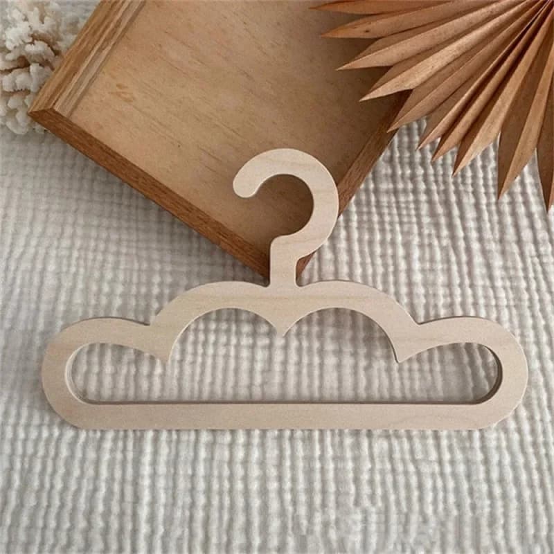 Set Premium di 6 Appendiabiti per Bambini in Legno Stile Nordico a Forma di Nuvola, Appendiabiti da Parete Minimalista INS per Cameretta