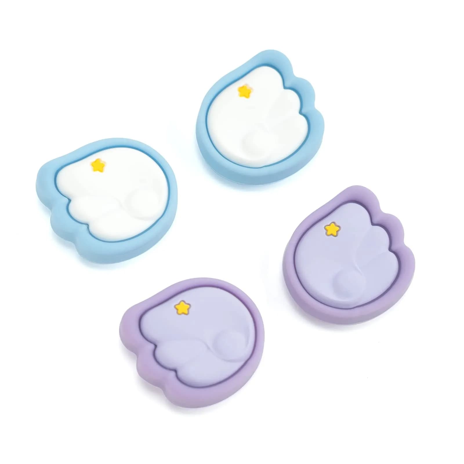 GeekShare Cute Silicone Wings Joycon Thumb Grip Caps per Nintendo Switch/OLED/Switch Lite,4PCS Joystick Cover Sakura Rabbit