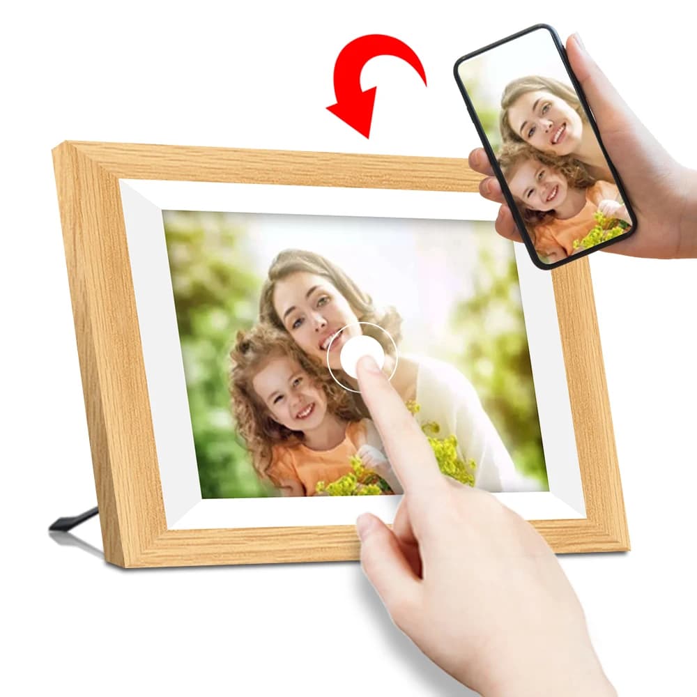Cornice Digitale da 10.1 Pollici con Schermo Touch, Cornice Fotografica Digitale HD Smart NFT per Regali