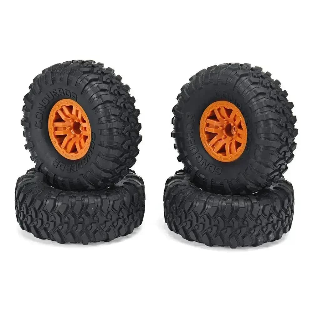 4 Pezzi Pneumatici e Cerchi per Auto RC HB Toys ZP1001 1/10, Parti di Ricambio per Veicoli RC