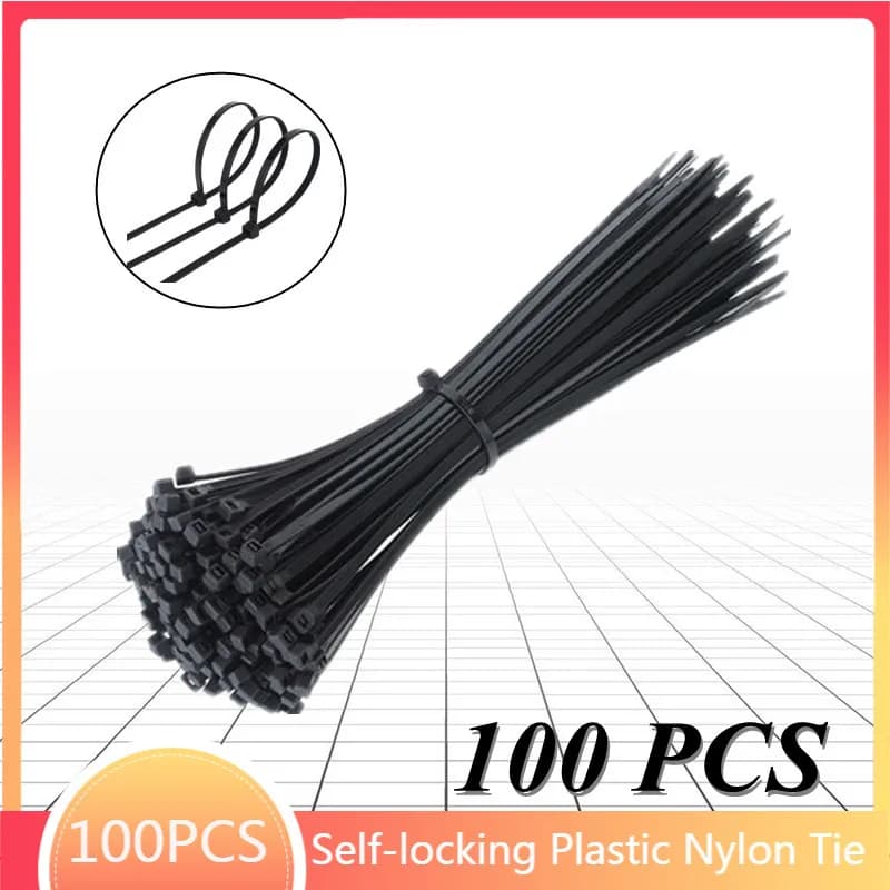 Self Locking Nylon Cable Tie Plastic Binding Wire Organizing Standard Fastening Strap for Wire Bundling Velcro Cable Ties
