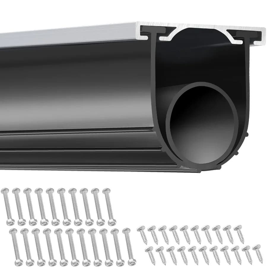 Guarnizioni per Porte da Garage: Set Gomma a U e O-Ring con Binario in Alluminio Pre-forato per Isolamento e Protezione