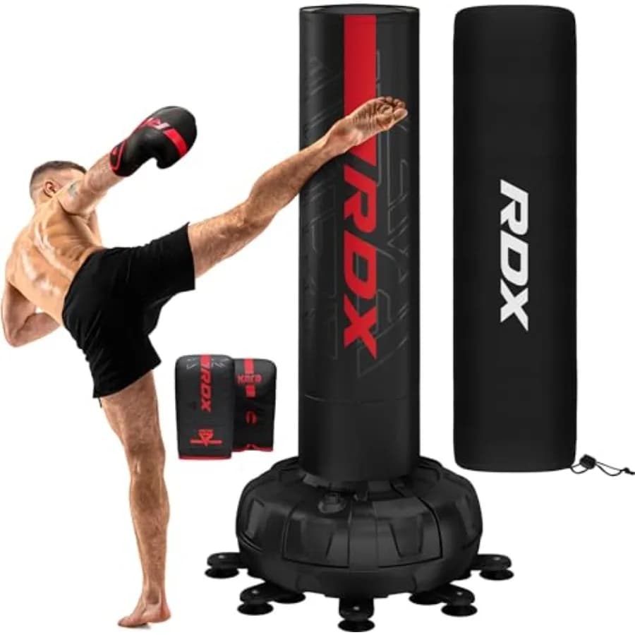 Boxing Bag XXL 330LBS with Gloves and Cover, 72-inch Heavy Duty Boxing Bag with 17 Suction cups and 8 Extensions