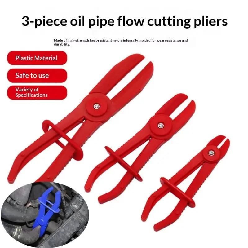 Set di 1/3 Pinze per Fascette Stringitubo Senza Mani, Utensile per Fascette in Nylon per Linee Freno, Carburante e Acqua, Strumenti per Riparazione Auto
