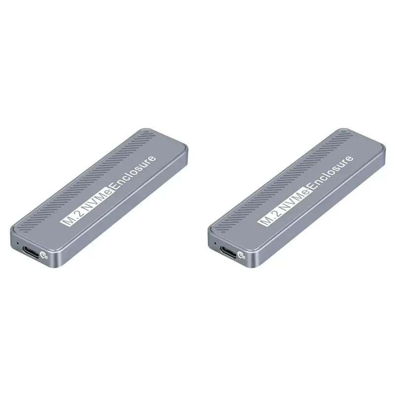 【GIORNO DEL GIORNO DI GRAZIA】2X M.2 Nvme SSD Enclosure USB3.2 20Gbps Type-C SSD Enclosure per SSD NVME 2230/2242/2260/2280 M Key External C