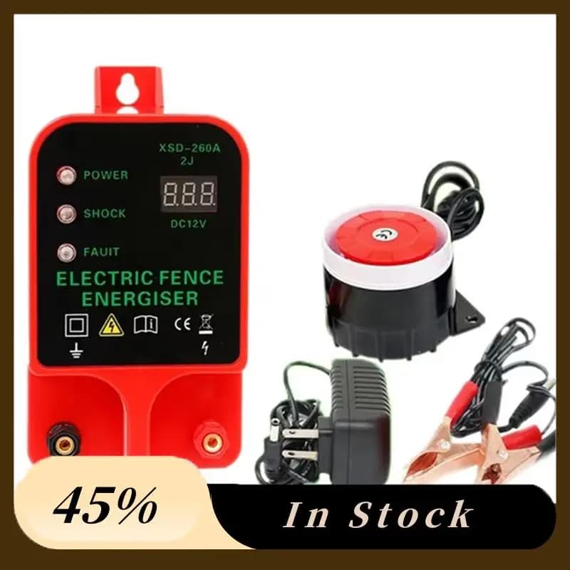 Elettrificatore per Recinzioni Solare A60z10km per Attrezzature Avicole e Recinzioni da Giardino con Alimentazione Portatile Spina USA