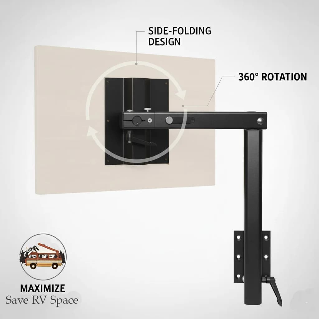 360 ° Tavolo pieghevole girevole Gamba stile laguna Tavolo salvaspazio montato a parete per camper Rv Camper Barca Yacht Spedizione rapida