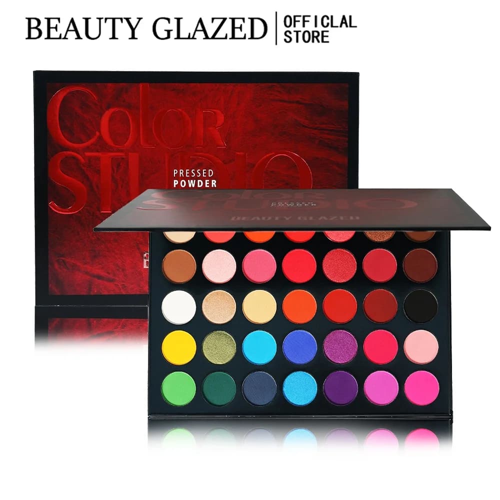BEAUTY GLAZED Palette Ombretto 35 colori Ombretto glitterato naturale opaco / luccicante Trucco