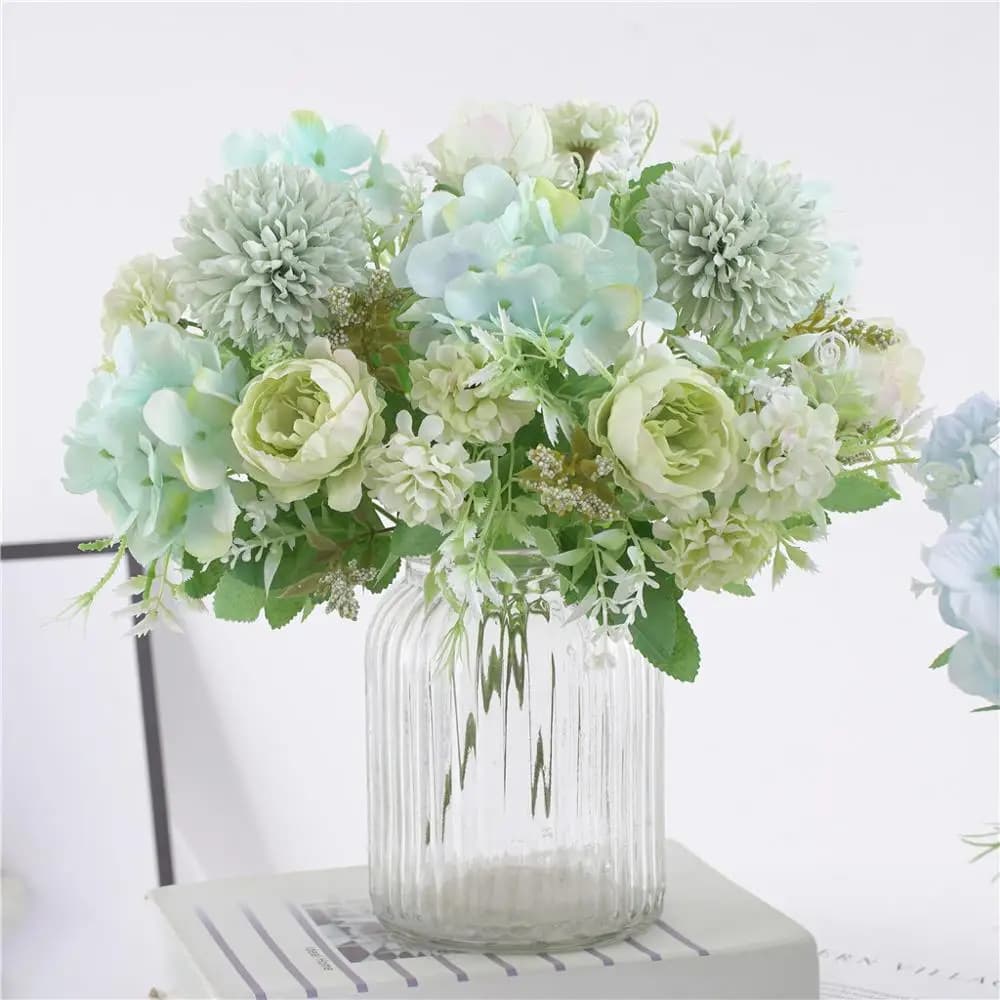 Silk Peony Floristics Bridal Arrangements Clearance Wedding Decor Plants Festival Room Vases Decor Home Artificial Roses Flowers