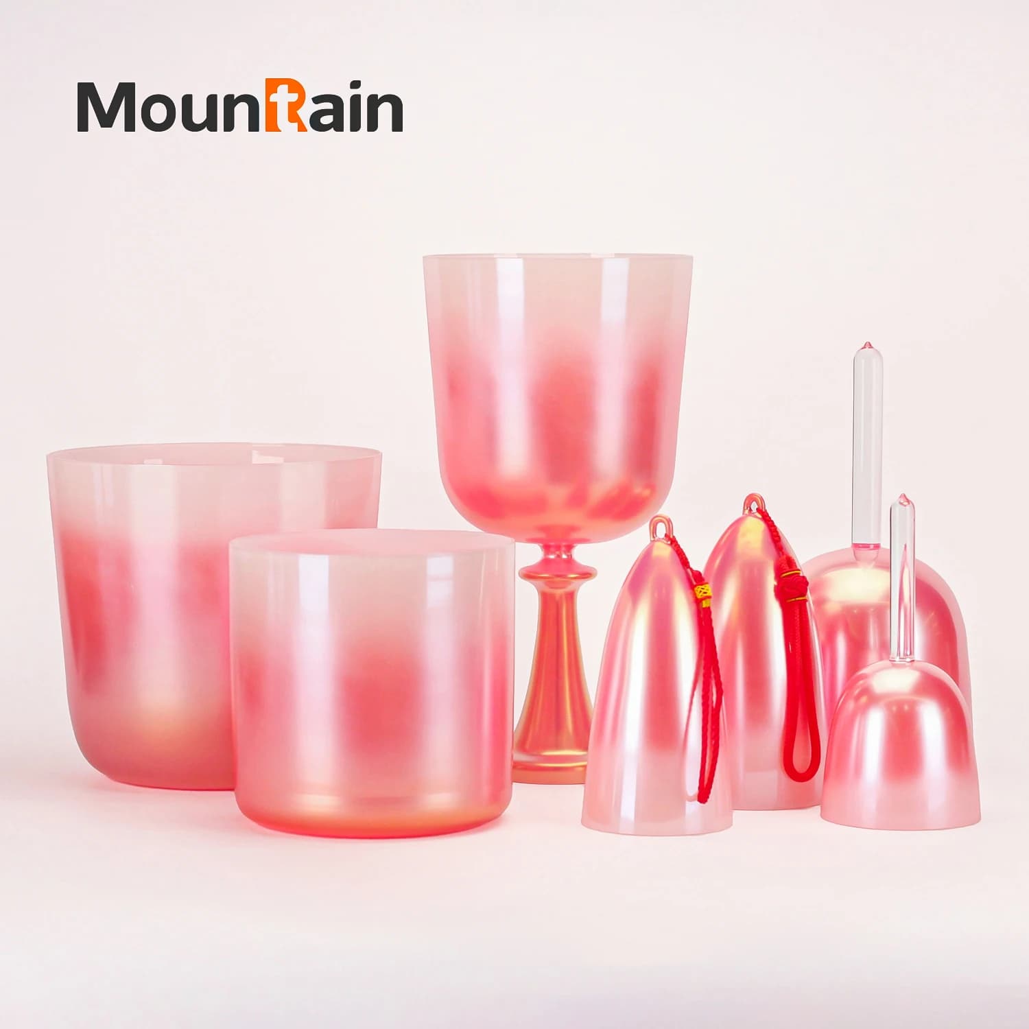 Spot Good Crystal Sound Bowls Set Quartz Clear crystal singing bowls Tibetan Bowl for Sound Healing and Therapy with Mallet