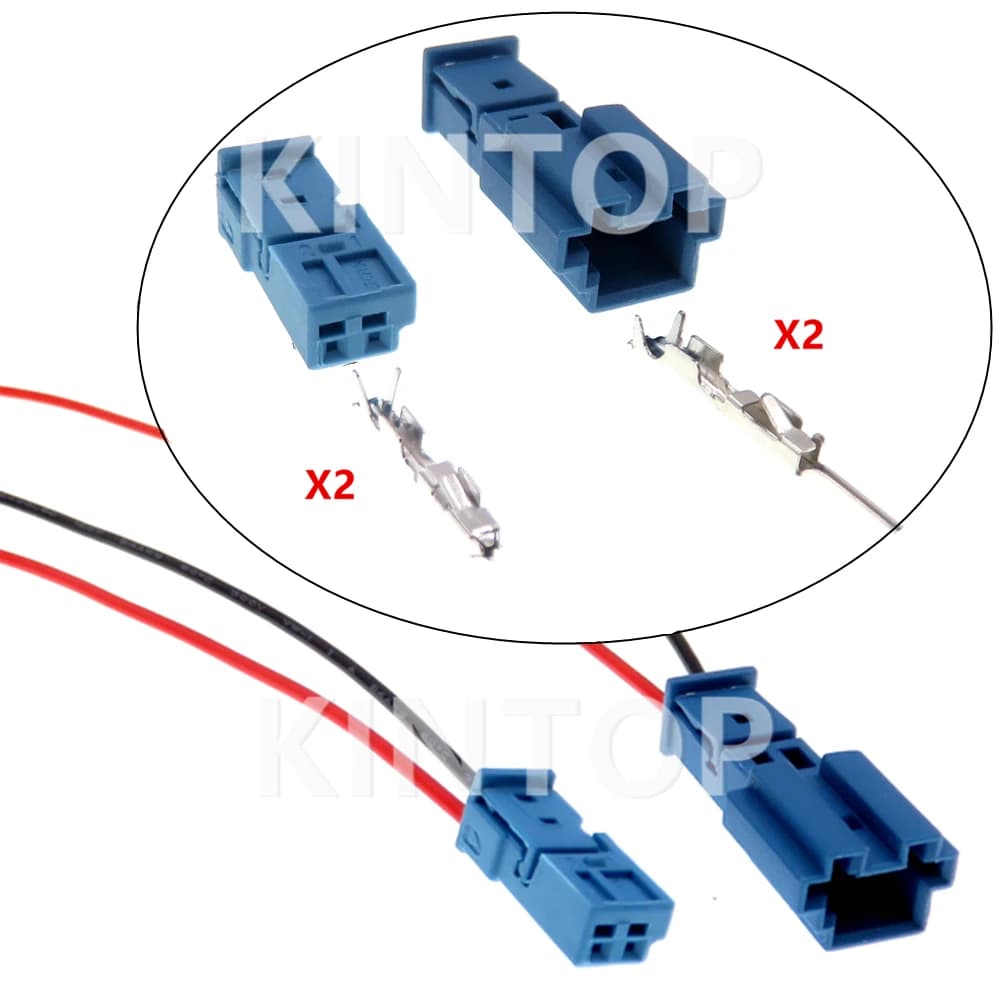 Presa del cablaggio del Tweeter dell'automobile di 1 insieme 2 perni per BMW 9-1452577-1 9-968554-1 B-14525-1