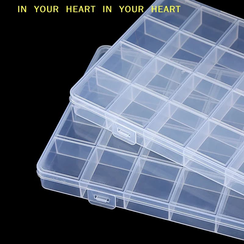 Contenitore Organizzatore Espositivo 1 Pezzo per Gioielli Orecchini Perline Viti, Scatola Portaoggetti in Plastica Trasparente con 18/32/36 Scomparti