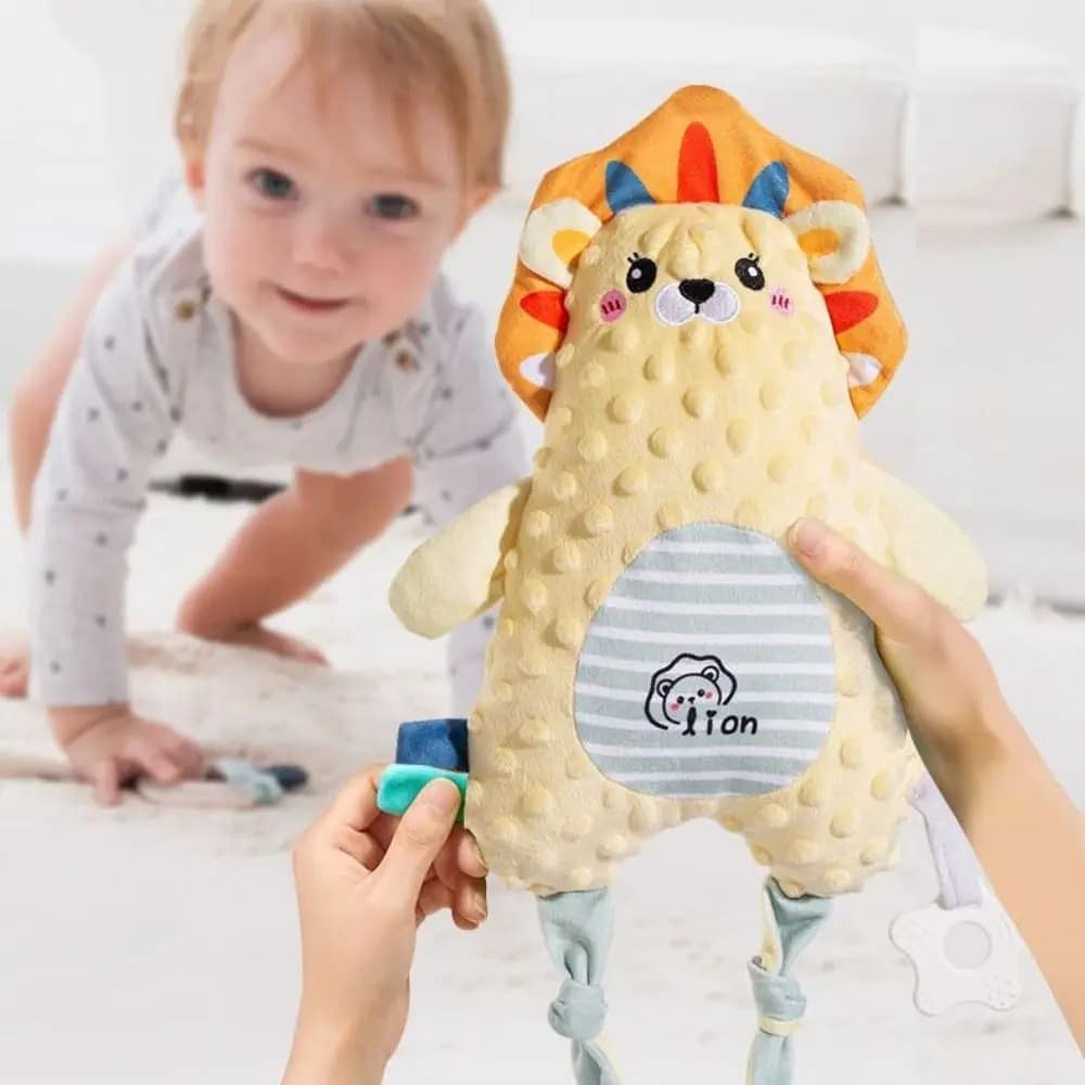 PP Cotton Lion Animal Stuffed Toys Dinosaur Lion Rabbit Appease Towel Soothing Toys Ins Plush Stuffed Babies Comforter Toy