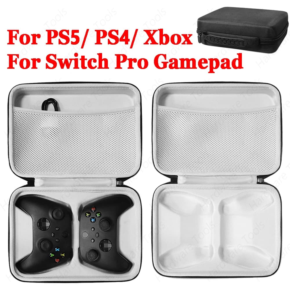Borsa da trasporto per controller doppi per Sony PS4 PS5 Gamepad Custodia in nylon Borsa protettiva antiurto per Switch Pro/Xbox