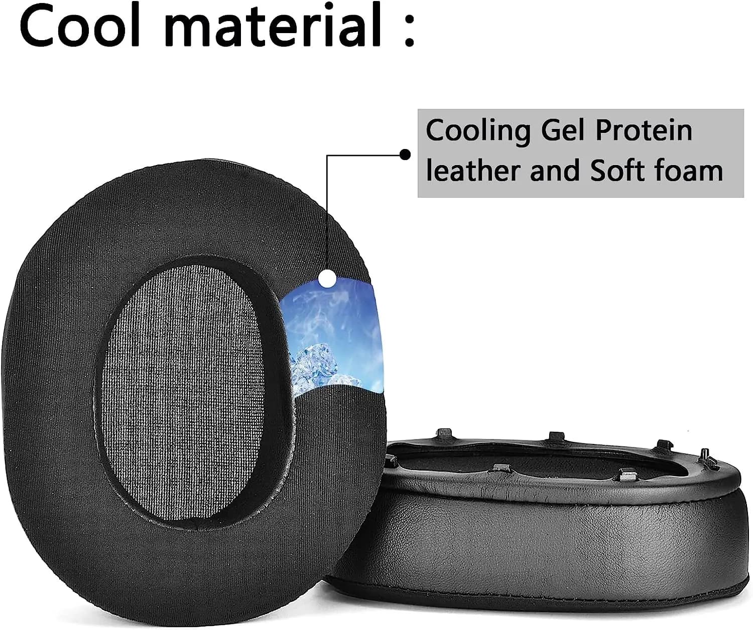 Replacement ear pads for cooling gel ear pads compatible with Razer BlackShark V2 BlackShark V2 Pro gaming headsets