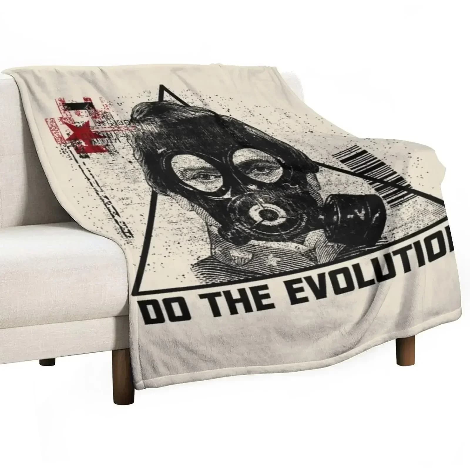 Do the Evolution T-Shirt Throw Blanket Picnic Soft Plaid Sleeping Bag Thermal Personalized Gift Designers Blankets