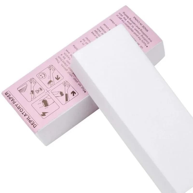 20 pz/100 pz depilazione carta cerata tessuto non tessuto corpo gamba braccio fascia di cera depilazione epilatore depilazione striscia ceretta rotolo di nastro