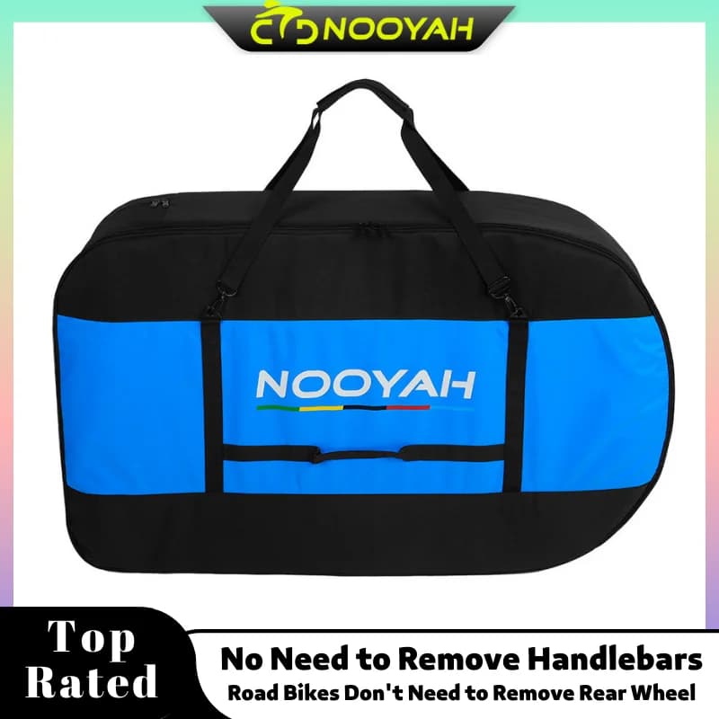 NOOYAH Borsa da Bici Trasporto Bici Non È Necessario Rimuovere il Manubrio Ruote Custodia per Bici da Strada MTB Borsa Multifunzione Pieghevole 2 in 1 In Tessuto a Tre Strati