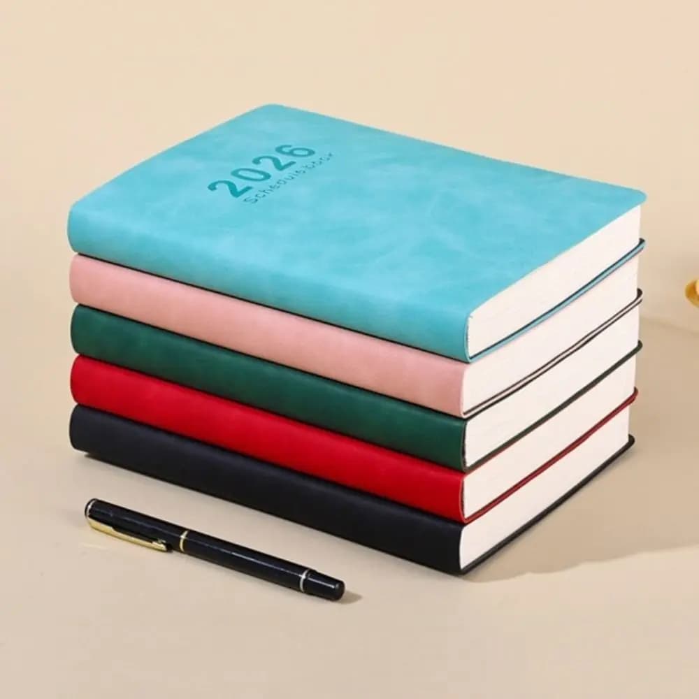 Agenda Planner 2026 in Inglese, Blocco Note Resistente all'Usura, Segnalibro A5, Quaderno per Pianificazione, Carta Spessa Portatile