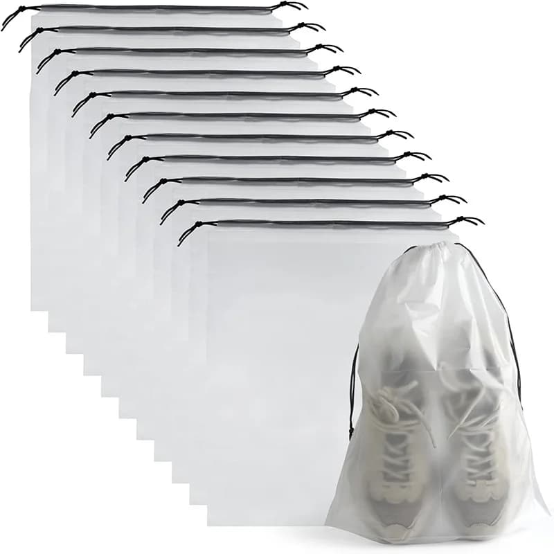 12Pcs Shoe Bags for Travel Waterproof Drawstring Shoe Bag Set Portable Storage Bag Dustproof Shoes Organizer Cosmetic Organizer