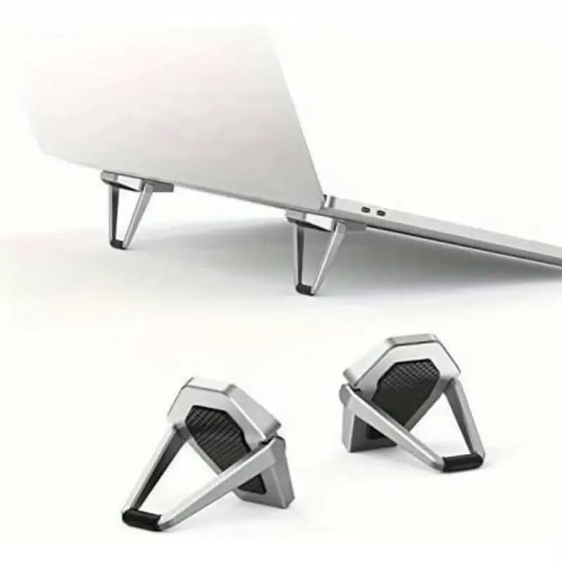Supporto pieghevole in metallo per laptop, base antiscivolo, supporto per MacBook Pro Air, Lenovo Thinkpad, PC portatili, mini supporto di raffreddamento.