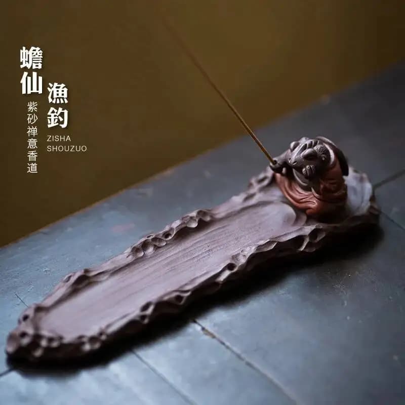 Mini Tea Pet Immortal Golden Incense Holder Ornament Tea Play Tea Ceremony Incense Stick Accessories