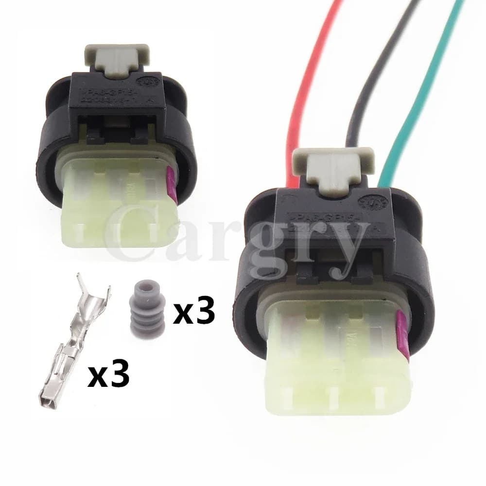 Set di 3 Connettori Elettrici Impermeabili 2-1718644-1 2208316-1 per Sensori Auto, Compatibili con VW e Audi