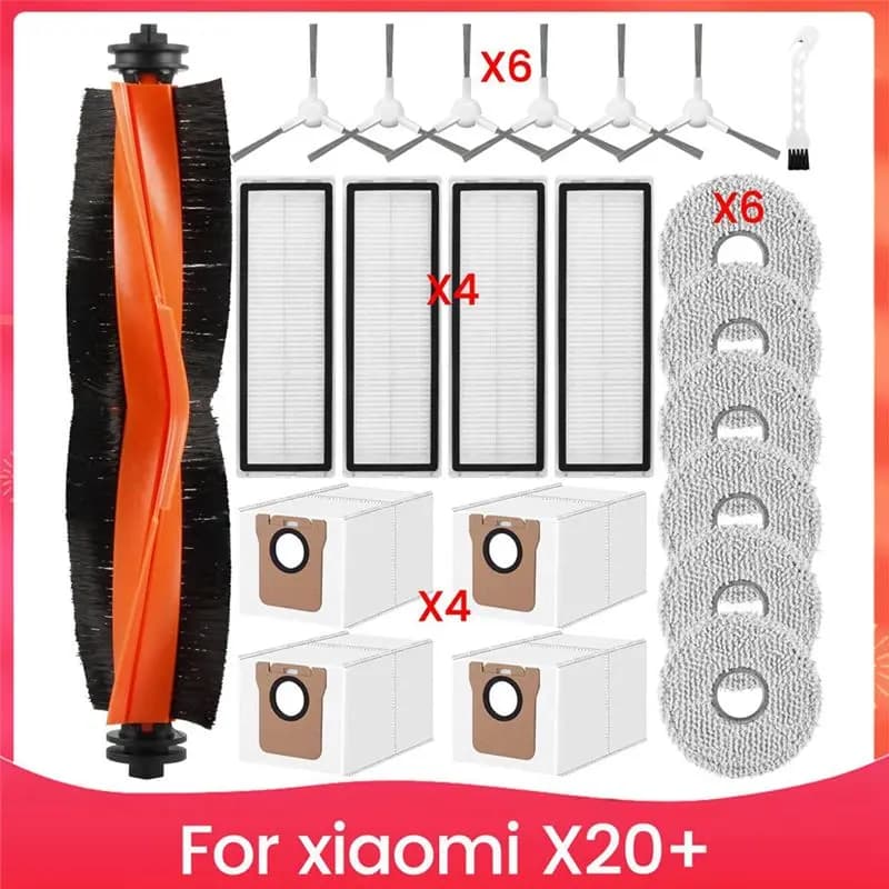 Set di accessori A24F per aspirapolvere Xiaomi X20+, accessori per parti di ricambio per aspirapolvere robot Xiaomi X20 Plus
