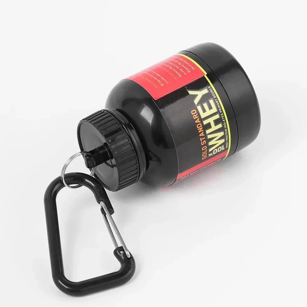 20PCS Mini portable bottle for protein powder with key chain 100ML bottle for pills with funnel healthy fitness sweets easy to carry