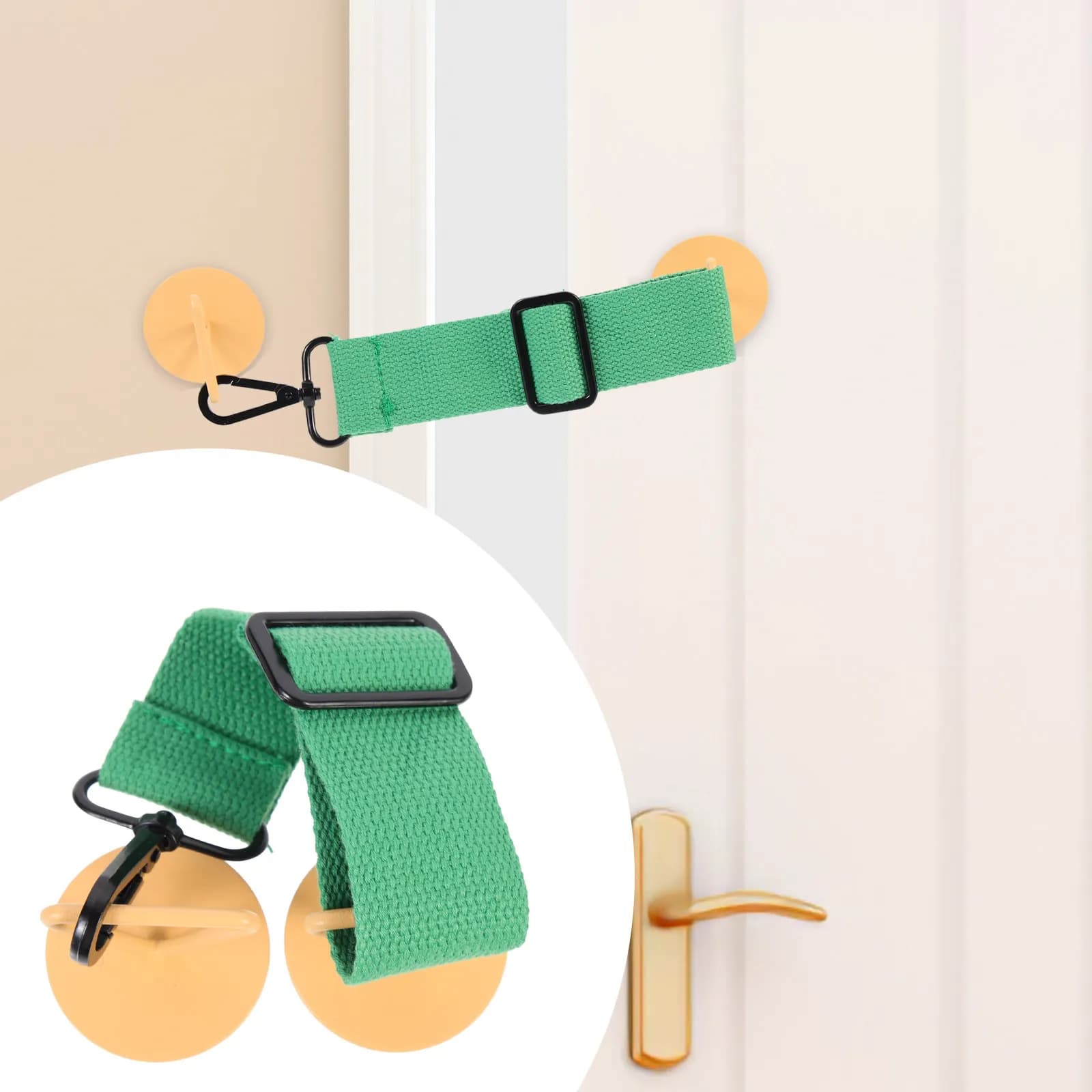 Cinghia e Chiusura Regolabili per Porta per Animali Domestici, per Gatti e Cani, Installazione Senza Foratura, Facile da Montare, Resistente all'Usura, Cinghia Ferma-Porta, Accessorio per Animali Domestici
