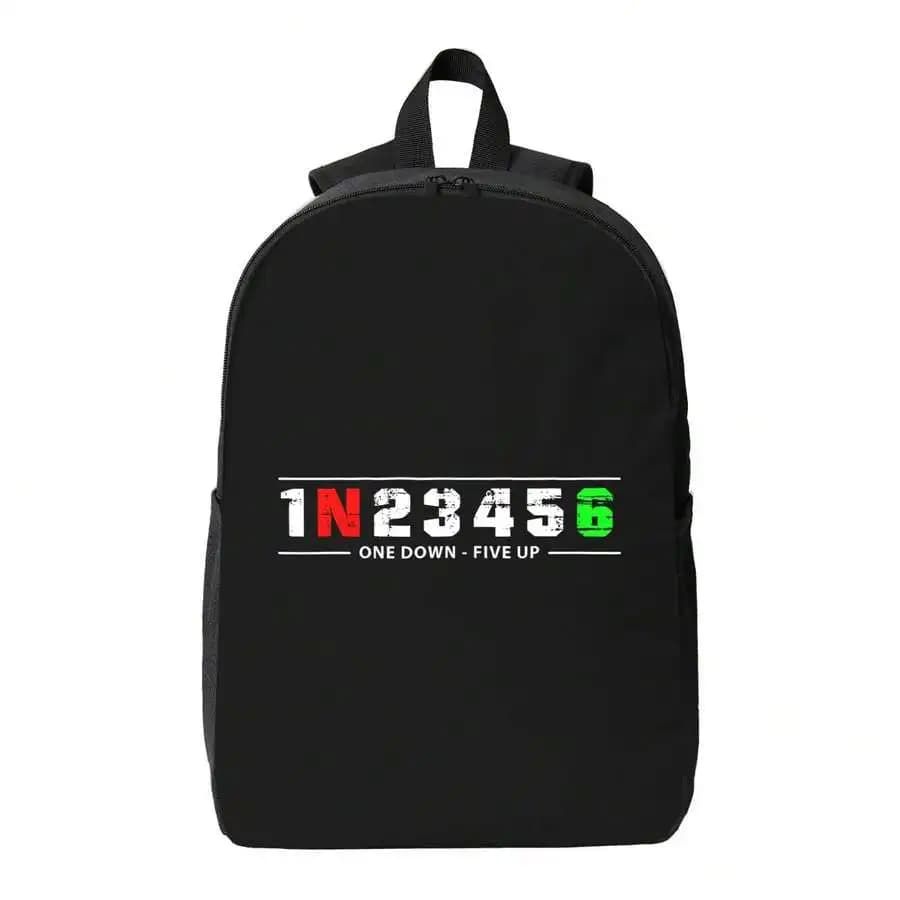 Black Letter Print Backpack For Adults Casual School Sport Bag