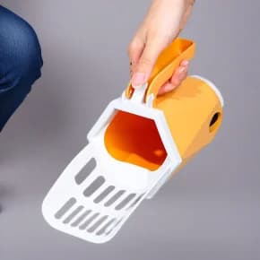 Paletta per lettiera per gatti Paletta per cacca in plastica durevole con design a filtro Raccoglitore di rifiuti facile da pulire per lettiera per gatti per animali domestici