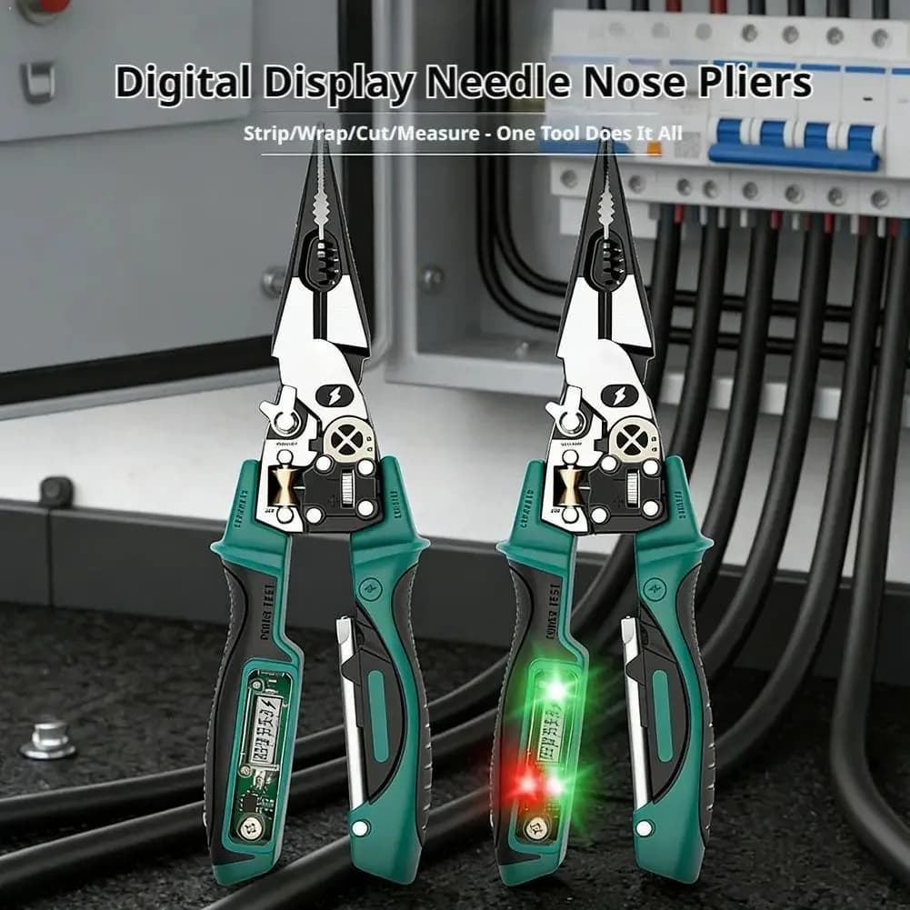 Multifunctional Heavy Duty Alloy Steel Wire Cutter Set Diagonal & Needle Nose Pliers for Electrician Hardware Tools