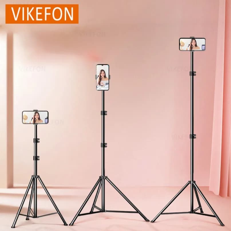 Pieghevole 56 cm-160 cm Allungabile Supporto per telefono cellulare Treppiede dal vivo Registrazione video Selfie Landing Monpod per tutte le fotocamere del telefono