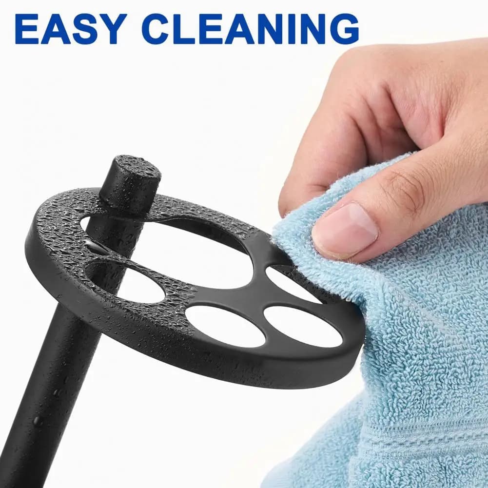 Organizzatore di dentifricio Base antiscivolo Elegante portaspazzolino in acciaio inossidabile Dentifricio per spazzolino in acciaio inossidabile per bagno