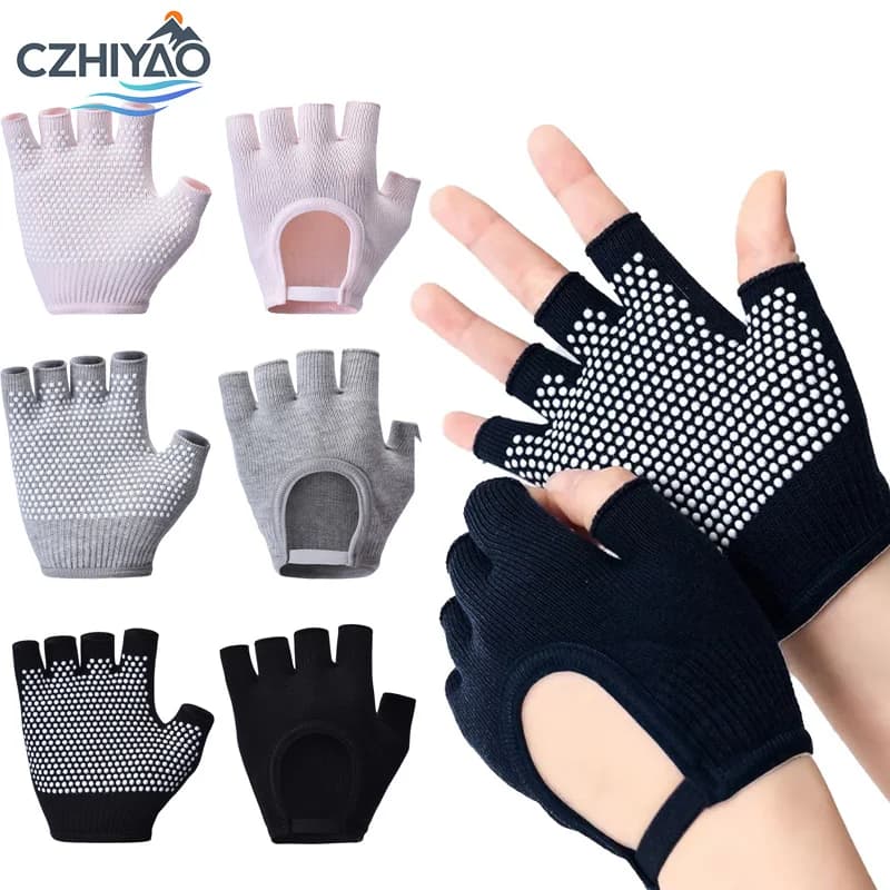 CZHIYAO High Elastic Breathable Fitness Gloves Half Finger Open Palm Design Non-slip Yoga Gloves For Women Gym Pilates Exercise