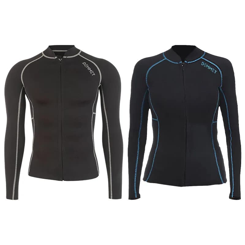 DEMMET 1.5mm/3mm Muta in neoprene Uomo Donna Giacca da sub Manica lunga Snorkel Cappotto Surf Inverno Top Pesca Costumi da bagno termici