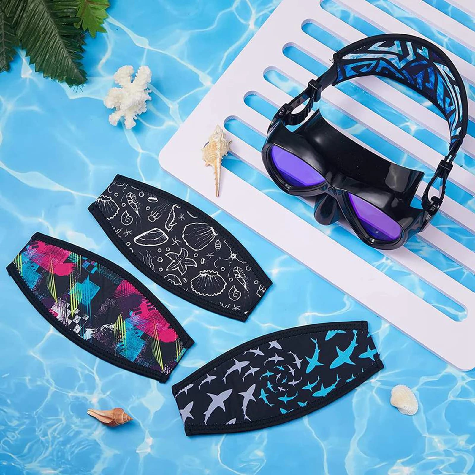 Covers underwater diving mask cover Neoprene reusable hair protective cover for men and women Snorkeling Nuoto