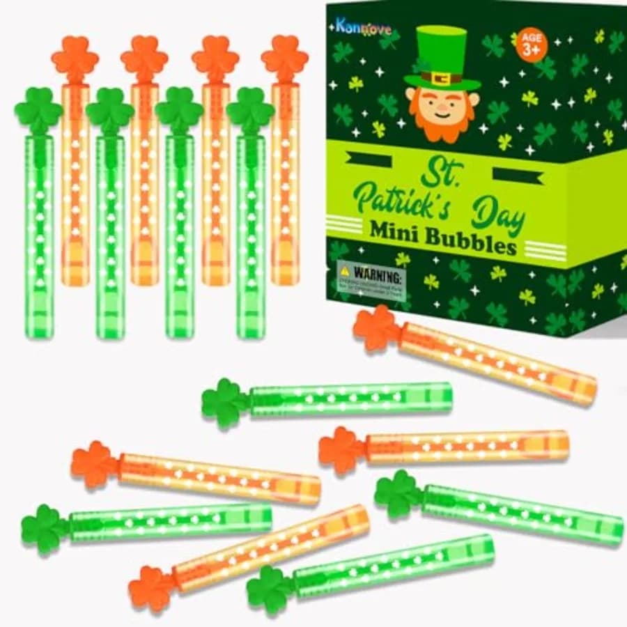 Mini Bolle di Sapone per il Giorno di San Patrizio, Confezione da 200, Premi Non Alimentari, Decorazioni a Forma di Trifoglio Verde per Bambini
