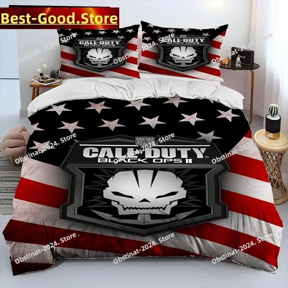 Set di biancheria da letto consolatore Call of Duty con stampa 3D, set copripiumino copripiumino federa, set di biancheria da letto king queen size per bambini