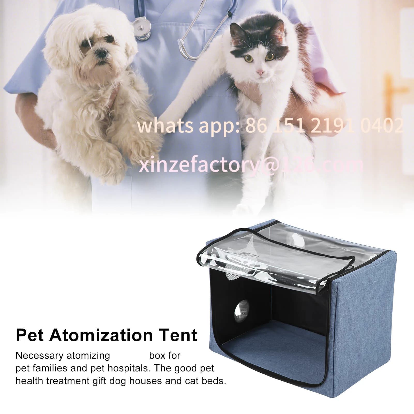 Scatola portatile per toelettatura per animali domestici in tessuto Oxford personalizzabile per atomizzazione per animali domestici