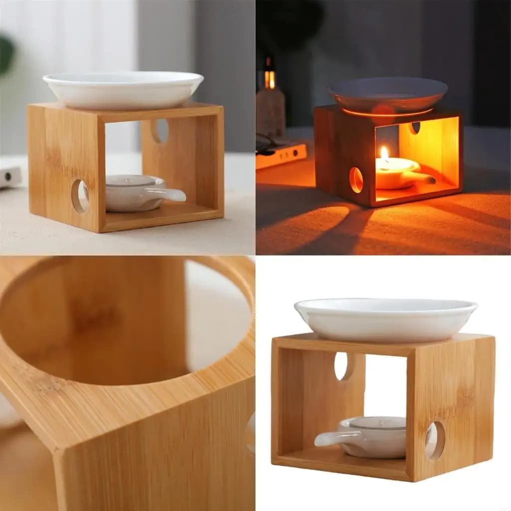 Elegante diffusore per oli essenziali in legno e ceramica per potenziare le aromaterapie ambientali X3UC